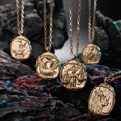 Zodiac Constellation Necklace, Virgo And Scorpio, Zodiac Pendant Necklace, Zodiac Sign Necklace, Gold Coin Necklace, Constellation Necklace, Sagittarius And Capricorn, Coin Pendant Necklace, Zodiac Necklace