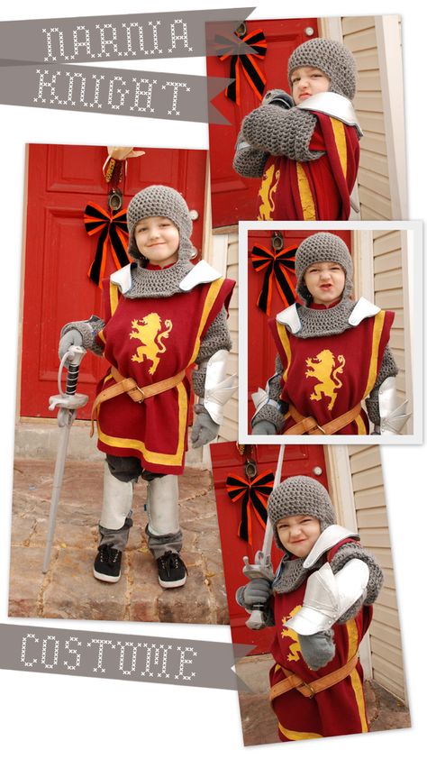 Lorajean's Magazine,: knights hood chain mail at http://lorajeansmagazine.blogspot.com/2011/10/free-pattern-crochet-knight-hood.html Diy Knight Costume, Knight Costumes, Costume Chevalier, Narnia Costumes, Knight Party, Crochet Costumes, Medieval Party, Knight Costume, Dress Up Boxes