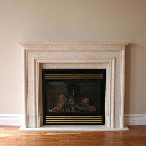 Carefully rounded and unadorned by design, the Regency is a popular cast stone mantel because of its subtle details. And maybe because of that, it’s the perfect complement to every room. It doesn’t clamor for attention or try to dominate the space. The Regency mantel surround is comfortable in its poise and simple styling. Regency Fireplace, French Country Fireplace, Waffle Ceiling, Fireplace Mantel Surround, Cast Stone Mantel, Country Fireplace, Plaster Cornice, Cast Stone Fireplace, Fireplace Mantel Surrounds