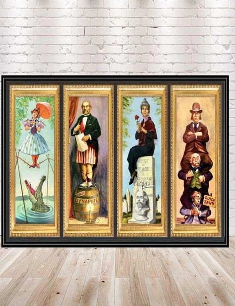 This is a poster of the stretching room available in many sizes including 8 x 10, 11x14, 13x19, 16x20, 18x24 Disney Haunted Mansion Art, Haunted Mansion Stretching Room, Haunted Mansion Art, Vintage Disney Poster, Stretching Room, Mansion Art, Haunted Mansion Decor, Disney Themed Rooms, Mansion Decor