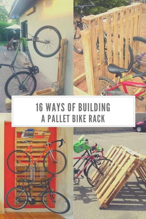 Pallet Bike Racks, Pallet Patio Decks, Rack Velo, Diy Bike Rack, Repurpose Pallets, Range Velo, 1001 Pallets, Pallet Patio, Pallet Projects Furniture