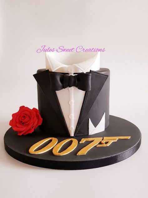 007 Cake Ideas, James Bond Food Ideas, James Bond Cookies, James Bond Cupcakes, James Bond Cake Ideas, 007 Cake, Grooms Cake Chocolate, James Bond Cake, James Bond Wedding