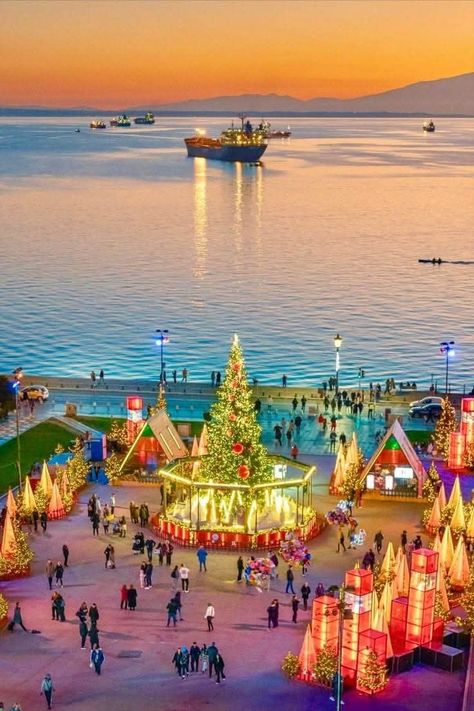 Christmas In Greece, Greek Sunset, Macedonia Greece, Thessaloniki, Macedonia, Greece, Christmas, Quick Saves