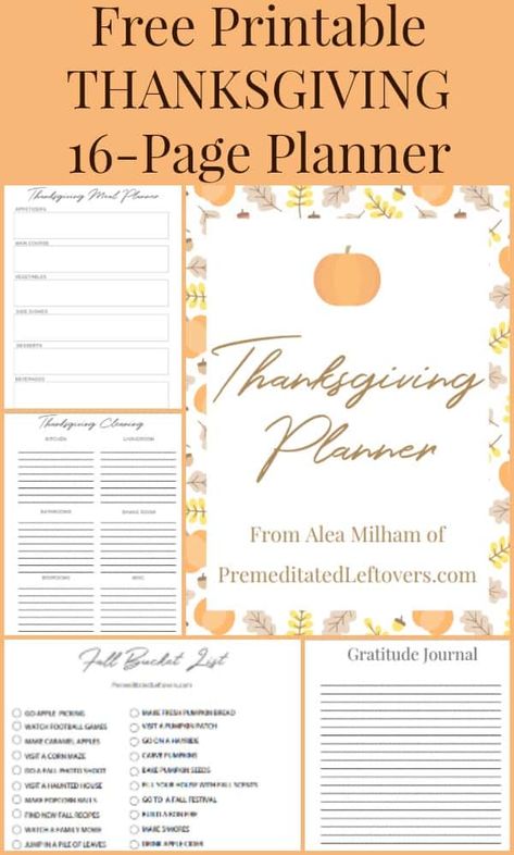 Thanksgiving Leftover Ideas, Holiday Planning Printables, Thanksgiving Menu Printable, Thanksgiving Journal, Thanksgiving Menu Planning, Thanksgiving Menu Planner, Brine Recipes, Thanksgiving Meal Plan, Leftover Ideas