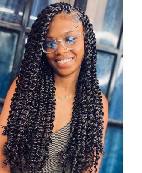 Cornrow Passion Twists Braids, Newest Braided Hairstyles Black, Passion Twist Braids Hairstyles For Black Women, Crochet Hairstyles For Black Women Twist, Large Passion Twists Hairstyle, Crochets Hairstyles For Black Women, Braids And Twists For Black Women, Medium Twist Braids Hairstyles, Large Passion Twists Braids