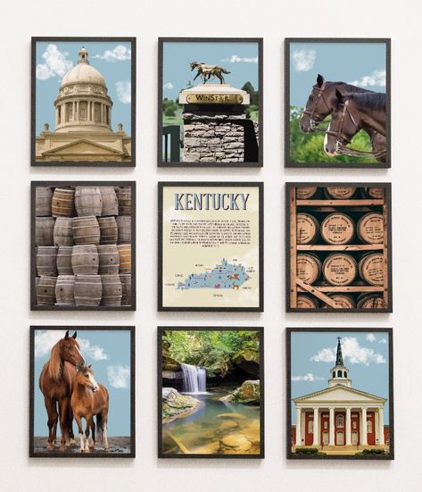 Kentucky State Prints Set of 9, Kentucky colourful Prints, Kentucky Photo Poster, Kentucky Wall Art, Kentucky Map, United States, kentucky Kentucky Wall Art, Kentucky Map, Colourful Prints, Kentucky State, Photo Poster, Wall Gallery, Kentucky Derby, Photo Posters, 12 12