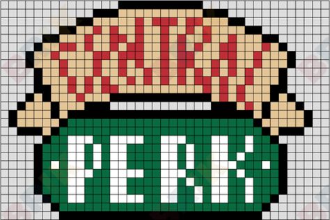 Image result Friends Tv Show Perler Beads, Friends Pixel Art, Friends Cross Stitch Pattern, Friends Cross Stitch, Friends Drawing, Diy Perler Bead Crafts, Pixel Crochet, Tapestry Crochet Patterns, Hama Beads Patterns