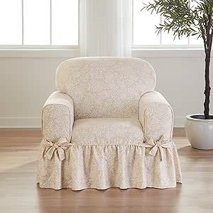 Ruffled Chair Covers, Tire Furniture, Chair Covers Slipcover, Chic Chair, Cotton Box, Chair Slipcover, Loveseat Slipcovers, Chair Slipcovers, Armchair Slipcover