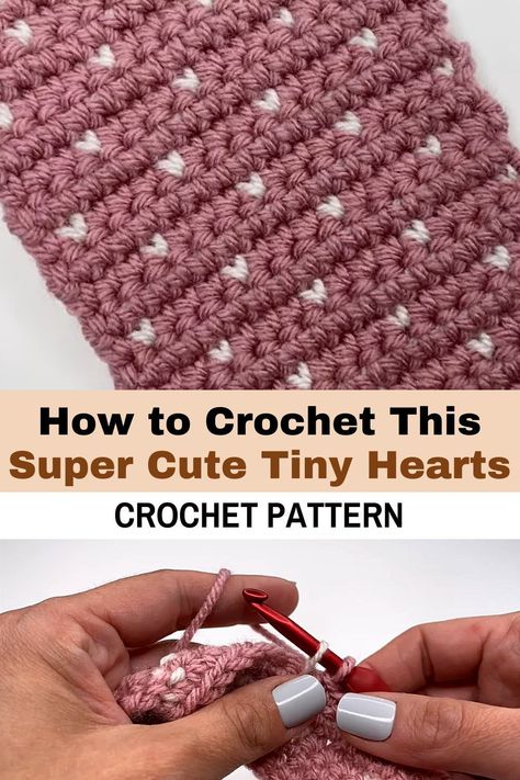 Single Crochet Heart Pattern, Crochet Blanket Backing, Crochet Pattern That Looks Like Knitting, Easy Crochet Projects Scarf, I Love This Yarn Patterns, Tapestry Crochet Scarf Pattern, Love Heart Crochet Pattern, Heart Stiches Crochet, Crochet Repeating Patterns