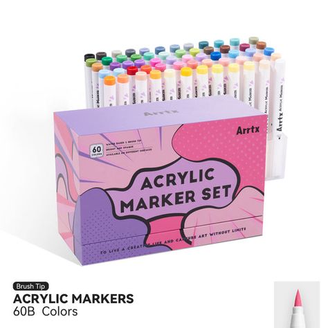 Acrylic Paint Pens Markers – ArrtxArt Markers Art, Acrylic Markers, Acrylic Paint Pens, Acrylic Set, Acrylic Paint Set, Coloring Markers, Pen Gift, Markers Set, Cute Stationery