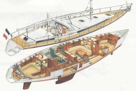 Amel Layout Yatch Boat, Sailboat Interior, Build Your Own Boat, Sailboat Design, Cream Puff, Boat Interior, Sailing Vessel, Yacht Boat, Yacht Design