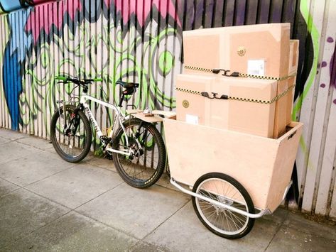 Weekend Project: Make a Cheap and Easy Bike Cargo Trailer | Man Made DIY | Crafts for Men | Keywords: bike, hack, DIY, bicycle Diy Wood Burning, Wood Burning Camp Stove, Diy Bicycle, Bike Trailers, Bicycle Trailers, Bike Cargo Trailer, Bike Cart, Bike Hacks, Camp Stove