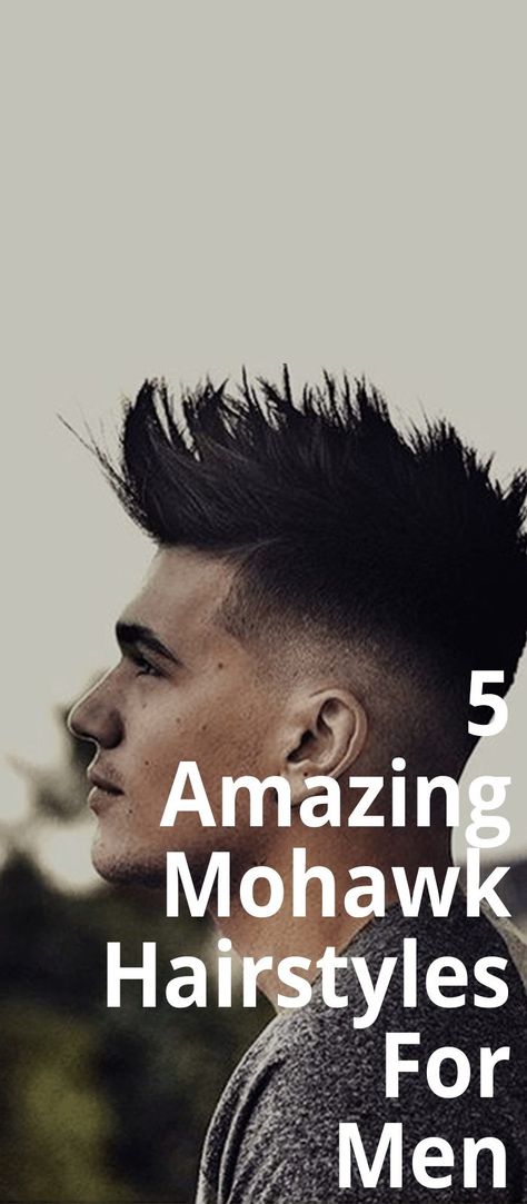 5 Amazing Mohawk Hairstyles For Men Mohawk Hairstyles For Men, Short Curly Mohawk, Young Mens Hairstyles, Long Mohawk, Mohawk For Men, Mohawk Haircut, Cool Hair Designs, Kinds Of Haircut, Mohawk Hairstyles Men