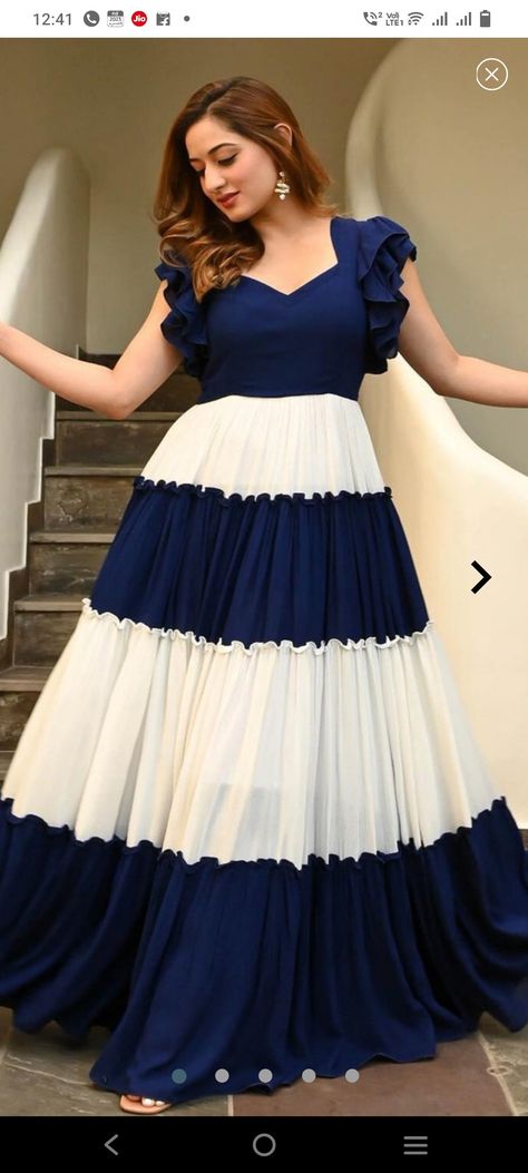 Simple Frock Designs For Girl, New Long Frock Models, Latest Long Frock Designs, Decent Outfits, Long Frock Models, Beautiful Frock Design, Frock Designs For Girl, Frock Models, Cotton Dress Pattern