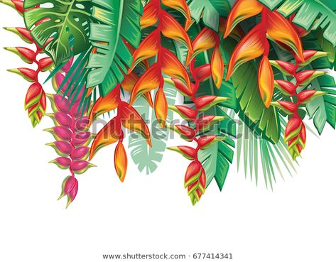 Wall Painting Flowers, Flower Wall Painting, Wall Drawings, Birds Of Paradise Flower, Tropical Painting, Botanical Flower Art, Floral Wallpaper Iphone, Acrylic Painting Flowers, Forest Painting