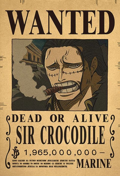 Sir Crocodile Wanted Poster One Piece Bounty poster shichibukai from Cross guild croco boy #crocodileonepiece #onepiece #crocodile #anime #luffy #onepieceanime #onepiecemanga #sanji #onepieceedit #katakuri #monkeydluffy #luffyedit #doflamingo #onepieceedits #alabasta #onepiecelover #manga #zoro #onepiecestampede #roronoazoro #namionepiece #smokeronepiece #lawonepiece #sanjionepiece #impeldown #onepieceamv #japan #sanjiedit #luffyonepiece #zoroedit Wanted One Piece, Crocodile One Piece, One Piece Gear 5, Edward Newgate, One Piece Bounties, Sir Crocodile, Zoro Roronoa, Big Mom, Wanted Poster