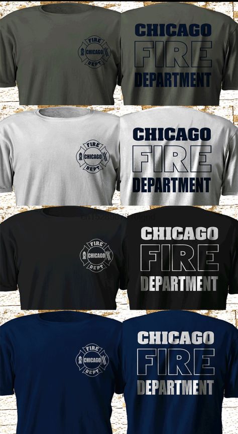 Fire Dept Shirts, Fire Department Shirts, Fire Clothes, Chicago Fire Department, New Tv Series, Print On Demand Products, Firefighter Gifts, Chicago Fire, Fire Rescue