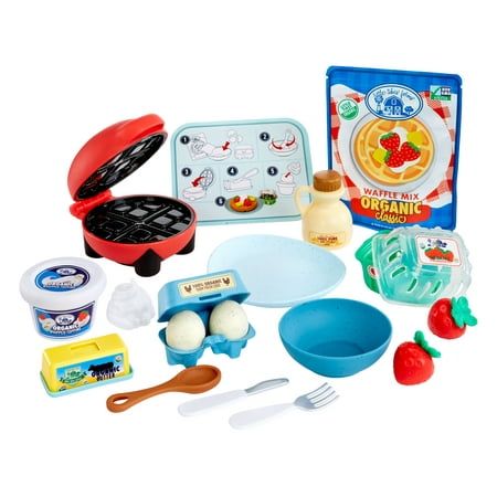 Your little chef will have every appliance and ingredient that they need to practice making delicious Belgian-style waffles with this playset. With the visual recipe card, kids can learn the basics of making breakfast with moldable and reusable Make-It! Mix ingredients. This intricate breakfast kit features hyper-detailed play food and utensils for young chefs-in-training to get a feel for the real culinary experience during playtime. Kids can mix, pretend to cook, and assemble their Make-It! Mi Play Kitchen Food, Portable Workstation, Baby Alive Food, Play Sand, Making Breakfast, Play Food Set, Visual Recipes, Pretend Play Food, Pretend Play Kitchen