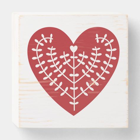 Scandinavian Modern Red Heart Wooden Box Sign Veranda Cafe, Winter Window Display, Boho Christmas Decor, Scandi Christmas, Linocut Art, Culture Club, Scandinavian Folk Art, Nordic Christmas, Wood Hearts