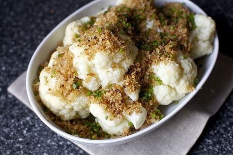 cauliflower with brown butter crumbs by smitten, via Flickr Butter Paneer, Smitten Kitchen, Easy Dinners, Vegetable Sides, Veggie Sides, Roasted Cauliflower, Brown Butter, Vegetable Side Dishes, Vegetable Dishes