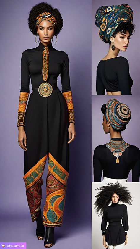 Afro Centric Fashion Style, Afro Fashion Outfits, Traditional African Fashion, African Fantasy Clothing, African Vintage Fashion, African Royalty Fashion, Afro Style Fashion, Jamaican Outfits, Afro Boho Fashion