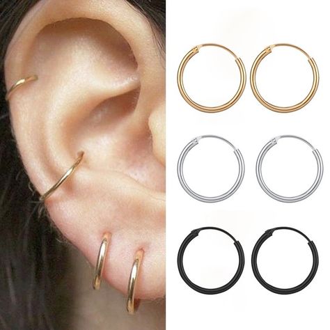 Item No.NHPJ224430 Wholesale prices start at only US$0.28 online, no MOQ required. Nihaojewelry is a professional fashion jewelry supplier.We offer more than 100,000 designs trendy jewelries and fast delivery world wide. Minimal Hoop Earrings, Korean Earrings, Vintage Rose Gold, Surgical Steel Earrings, Small Circle, Alloy Earrings, Fashion Business, Earring Type, Soft Baby