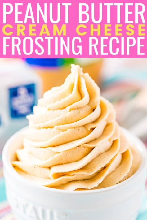 Butter Cream Cheese Frosting Recipe, Peanut Butter Butter Cream, Peanut Butter Cream Cheese Frosting, Butter Frosting Recipe, Peanut Butter Frosting Recipe, Peanut Butter Cream Cheese, Cream Cheese Buttercream Frosting, Vegan Cream Cheese Frosting, Strawberry Cream Cheese Frosting