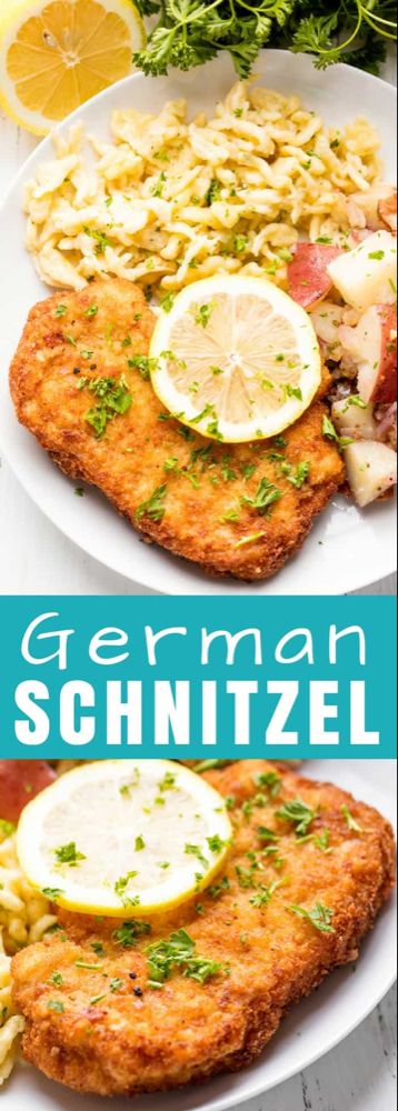 Authentic German Schnitzel Recipe, German Schnitzel Recipe, Weiner Schnitzel, Veal Schnitzel, German Schnitzel, Schnitzel Recipe, German Food Authentic, Schnitzel Recipes, Pork Schnitzel