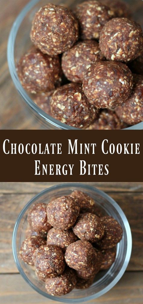 Energy bites are one of my favorite snacks. These Chocolate Mint Cookie Energy Bites are so yummy and- bonus- they are also healthy! Ball Packaging, Energy Bite, Vegan Shortbread, Energy Bites Healthy, Packaging Handmade, Chocolate Mint Cookies, Energy Bites Recipes, Meal Prep Snacks, Energy Ball Recipe