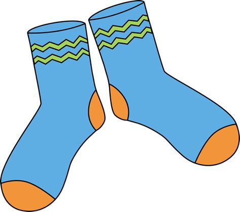 Pair of Blue Socks Socks Flat Sketch, Casual Blue Socks One Size, Socks Clipart, Cute Blue Socks For Playtime, Casual Blue Non-slip Socks, Logo Online Shop, Orange Socks, Creative Clips Clipart, Purple Socks