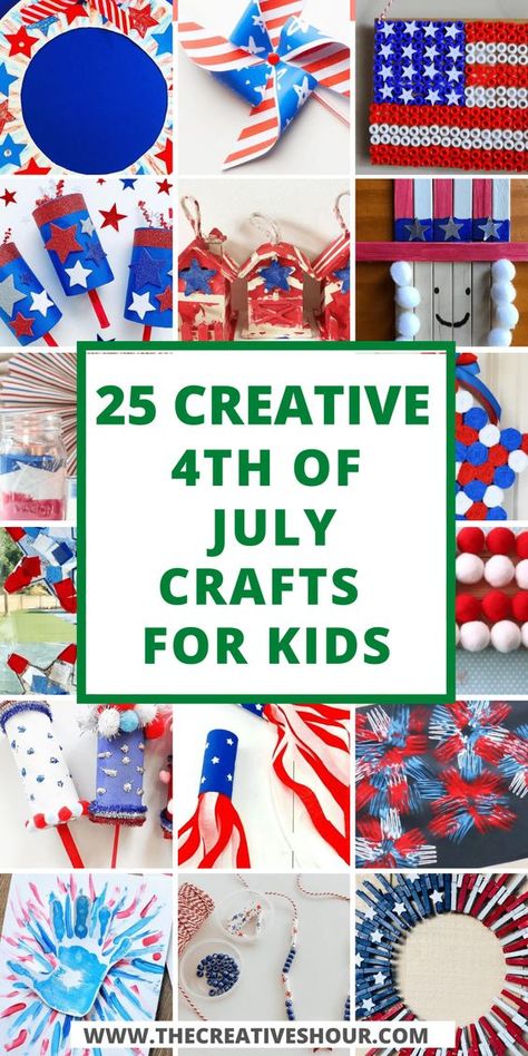 4th of July Crafts for Kids: Keep your kids entertained this 4th of July with these fun and easy 4th of July crafts for kids! From making patriotic t-shirts to creating festive snacks, there are many ways to celebrate the holiday with your little ones. 4th Of July Kindergarten Crafts, Fourth Of July Crafts For Seniors, 4 Of July Arts And Crafts, Fun 4th Of July Crafts For Kids, Fourth Of July Projects For Toddlers, 4th Of July Crafts School Age, 4 Th Of July Crafts For Kids, Fourth Of July Craft Ideas, America Crafts For Toddlers