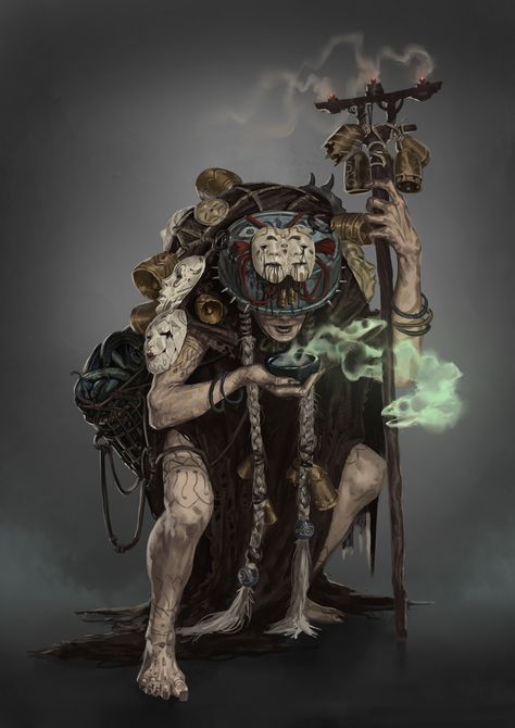 ArtStation - Fish Lady, Silviu Sadoschi Baba Jaga, Heroic Fantasy, Fantasy Magic, 다크 판타지, Arte Obscura, Arte Fantasy, Fantasy Rpg, Creature Concept, Arte Horror