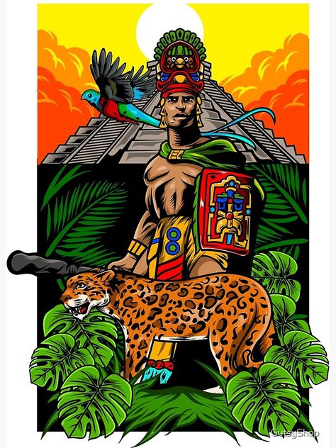 "Guatemala Tecun Uman" Greeting Card for Sale by GutsyShop | Redbubble Hand Drawing Design, Guatemalan Art, Geisha Tattoo Design, Mayan Art, Mayan Culture, Aztec Art, Hand Drawing, Animated Cartoons, Featured Art