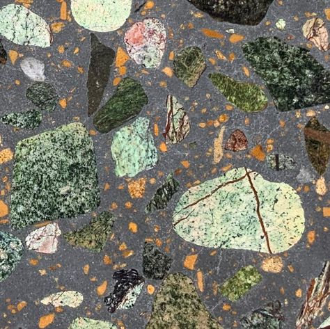 Terrazzo | Diespeker & Co. | London based terrazzo specialists Green Terrazzo Floor, Terrazzo Bar, Green Terrazzo, Concrete Terrazzo, Green Granite, Green School, Flooring Inspiration, Terrazzo Flooring, Rv Remodel