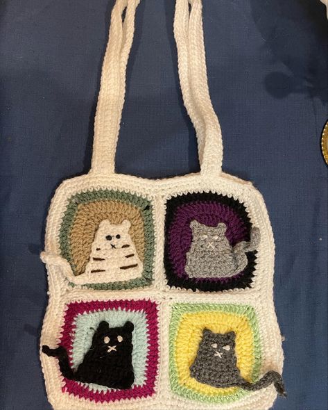 Crochet Cat Bag, Sweater Projects, Aesthetic Patterns, Crochet Aesthetic, Knit Basket, New Sweater, Kawaii Crochet, Crochet Bookmarks, Fun Crochet Projects