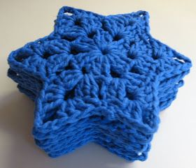 Foothills of the Great Smoky Mountains: Lacy, Starry, Flaky 6 Pointed Star Crochet Pattern, Crochet 6 Point Star Free Pattern, Crochet Granny Star Pattern, Crochet Hanukkah Patterns, Crochet Star Coasters Free Pattern, 6 Point Star Crochet Pattern, Crochet 6 Point Star, Star Crochet Coaster, Crocheted Stars Pattern Free