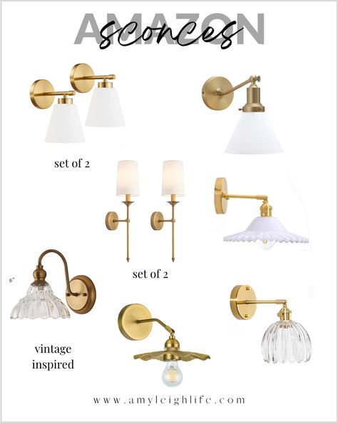 European Wall Sconces, Best Amazon Wall Sconces, Gold Sconces Kitchen, Vintage Wall Sconces Bathroom, Cottage Style Wall Sconces, Bathroom Lighting Over Mirror Vintage, Vintage Wall Sconces Bedroom, Brass Sconces Bathroom, Gold Sconces Bedroom