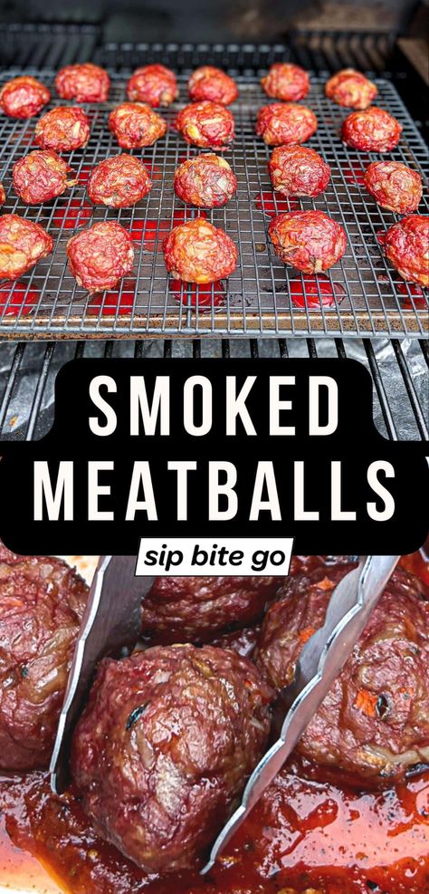 pellet grill smoker meatballs recipe Smoked Pasta, Meatballs Stuffed With Mozzarella, Smoked Meatballs, Smoked Hamburgers, Bbq Meatball Recipe, Pellet Smoker Recipes, Traeger Grill Recipes, Italian Meatballs Recipe, Bbq Meatballs