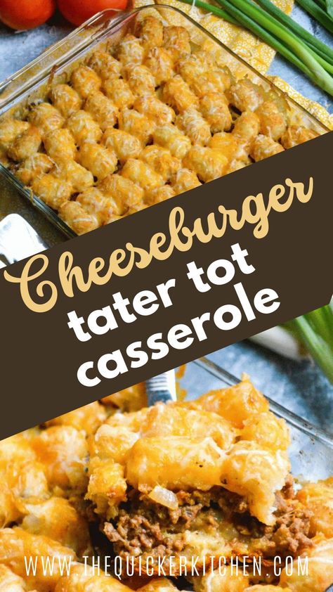 Meal With Tater Tots, Ground Beef Crossiant, Cheese Burger Tater Tot Casserole, Tator Tots Casserole Hamburger, Ground Beef And Tater Tots, Tater Tot Casserole With Ground Beef, Tater Tot Casserole Easy, Casserole With Crescent Rolls, Bacon Tater Tots