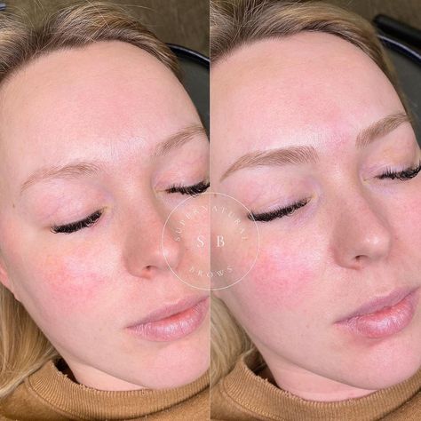 Eyebrow Tint Blonde, Natural Looking Brows, Blonde Microblading Eyebrows, Eyebrows Shaping Plucking, Microblading Aesthetic, Natural Microblading Eyebrows, Blonde Microblading, Microbladed Eyebrows, Cosmetic Tattoo Eyebrows