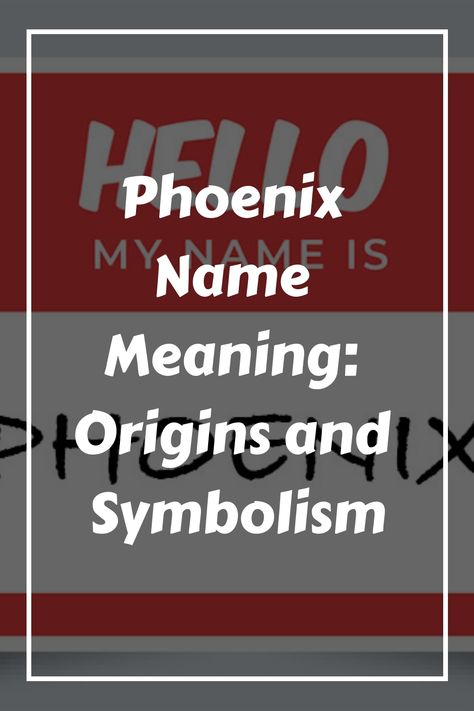 Phoenix is a unique name that has both a modern and mythological feel to it. It is a unisex name that is derived from the Greek mythological bird, which Phoenix Name, Phoenix Names, Unisex Name, Mythical Birds, Name Origins, Unique Name, Name Generator, Name Meaning, Unique Names