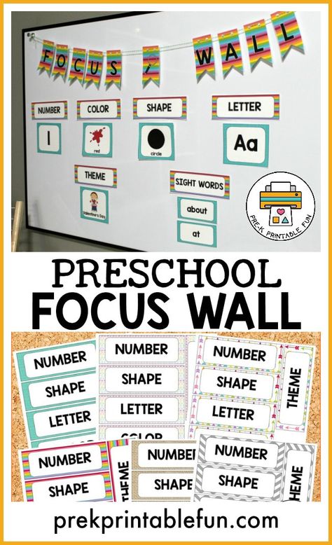 Homeschool Posters Preschool, Learning Board For Preschoolers, Sped Prek Classroom, Weekly Focus Board Preschool Printable Free, Prek Focus Wall, Classroom Schedule Display Preschool, Preschool Classroom Printables, Focus Wall Classroom Preschool, Prek 4 Classroom Setup