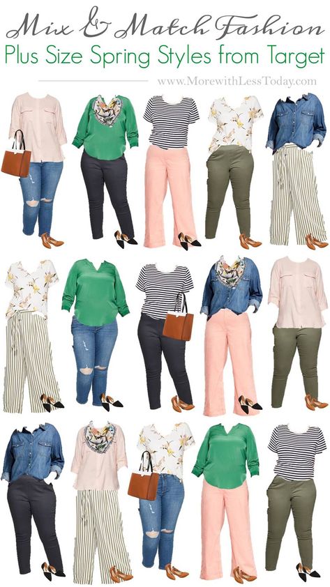 Plus-koon Muoti, Plus Size Capsule Wardrobe, Create A Capsule Wardrobe, Mode Tips, Plus Size Spring, Spring Styles, Look Plus Size, Summer Capsule Wardrobe, Fashion Capsule