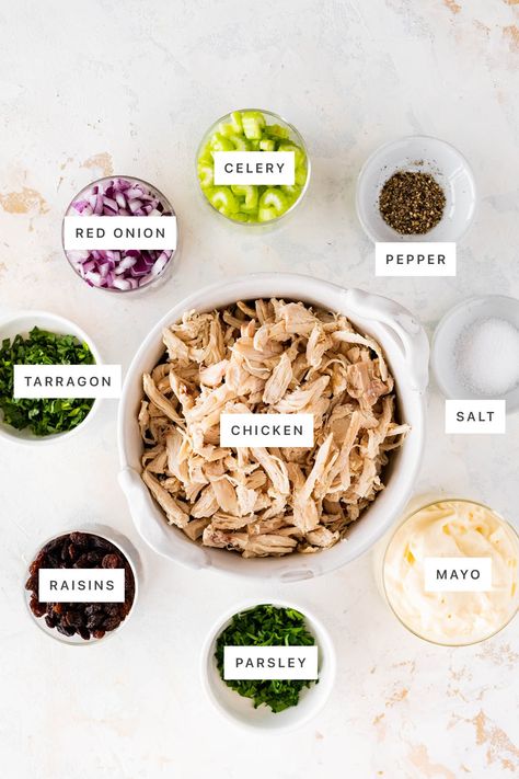 Tarragon Chicken Salad - Eating Bird Food Fair Garden, Protein Salad Recipes, Tarragon Chicken Salad, Greek Yogurt Chicken Salad, Yogurt Chicken Salad, Tarragon Chicken, Greek Yogurt Chicken, Slow Cooker Shredded Chicken, Eating Bird Food