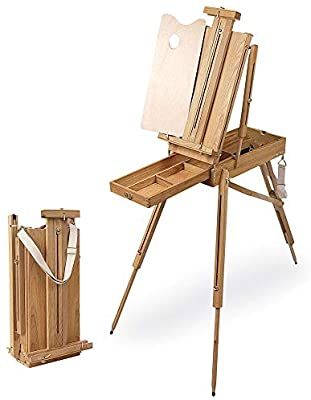 Amazon.com: Creative Mark Cezanne Half Box French Artist Easel, with Sketch Box Drawer, Canvas Carrying Clips, Brass Plated Hardware Perfect for Plein Air Painting Drawing -Oiled Stained Elm Wood Easel For Painting, Wood Palette, Sketch Box, Artist Easel, Art Easel, Drawing Sketching, Easels, My Art Studio, Types Of Painting