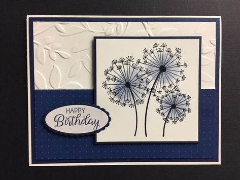 Bouquet Birthday, Dandelion Wishes, A Dandelion, Dandelion Wish, Karten Design, Masculine Birthday Cards, Birthday Wishes Cards, Creative Corner, Making Greeting Cards