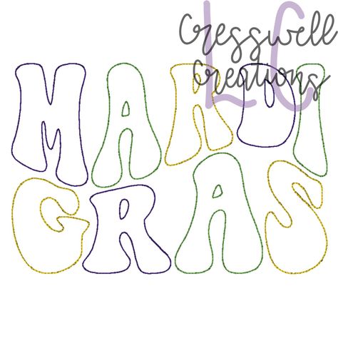 Mardi Gras Embroidery Designs, Bean Stitch, Machine Embroidery Design, Embroidery Machine, Mardi Gras, Machine Embroidery Designs, Embroidery Design, Stitch Patterns, Cross Stitch Patterns