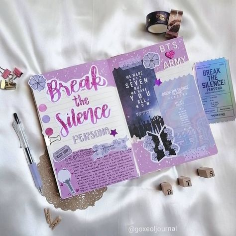 Cute Diary Ideas Writing, Kawaii Study, Book Bujo, Bujo Journaling, Bullet Journal Headers, Break The Silence, School Book Covers, Journaling Scrapbook, Bullet Journal Cover Ideas