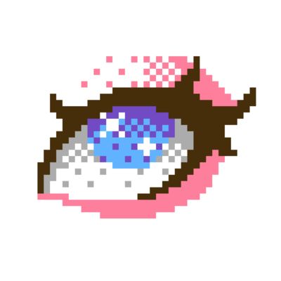 Pixel Eye by RowanF Anime Eye Pixel Art, Pixel Eyes Art, Anime Eyes Pixel Art, Pixel Art Eyes, Cute Pixel Art 32x32, Eye Pixel Art, Pixel Art Face, Pixel Drawing Aesthetic, Pink Aesthetic Tumblr