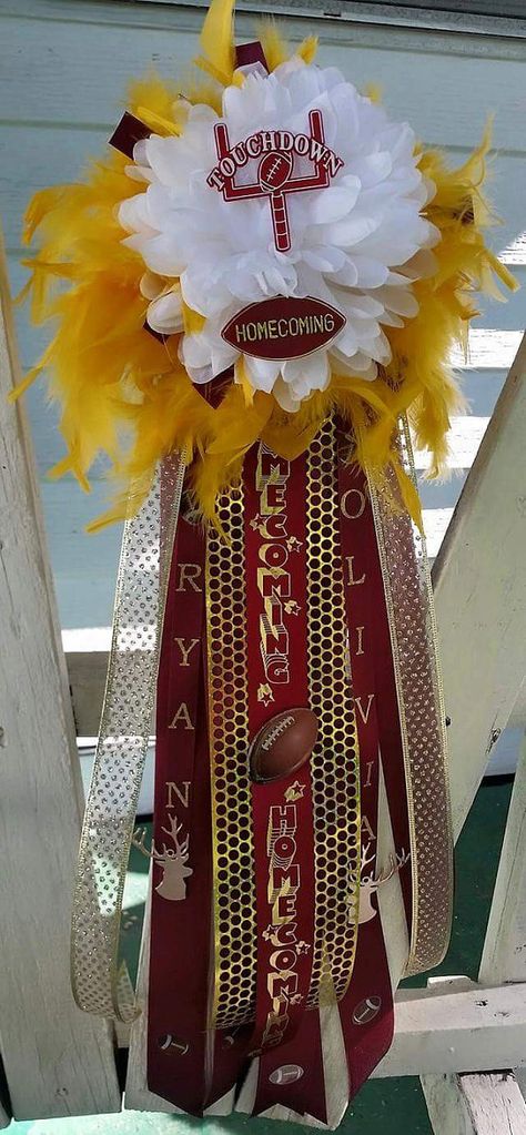 Custom Medium Homecoming Mum About 24 Cheer Mums, Mums For Homecoming, Homecoming Garter, Mums The Word, Homecoming Mums Diy, Silk Floral Arrangements, Homecoming Mums, School Colors, 4th Of July Wreath